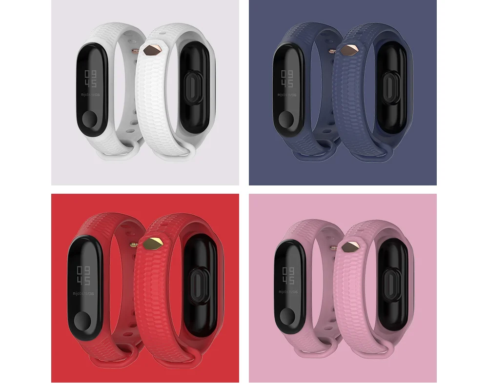 Mi jobs mi Band 4 ремешок на запястье для Xiaomi mi Band 3 4 силиконовый mi band 3 Аксессуары цветной браслет mi Band 3 браслет