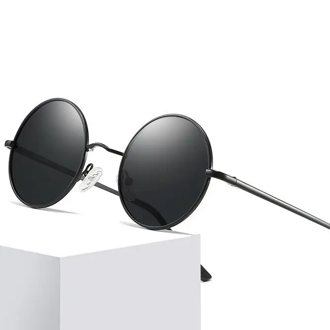 

Small Round Polarized Sunglasses Women Men Vintage Gothic Steampunk Metal Thin Sun Glasses Circle Shades UV400 Oculos