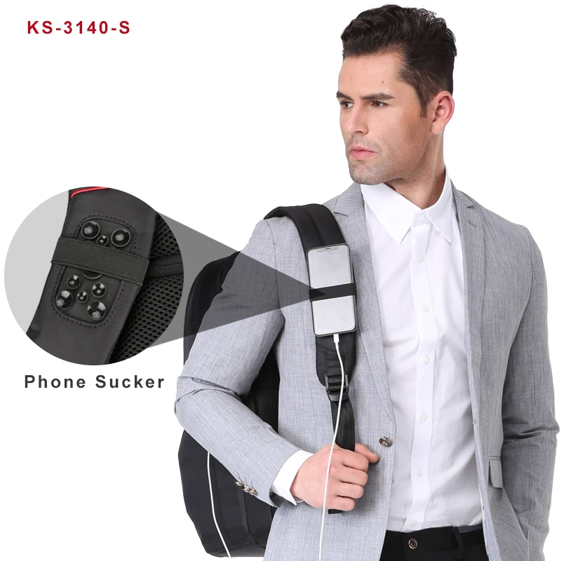  Kingsons Multifunction USB Charging Men 15 17 inch Laptop Backpacks For Teenager Fashion Male Mochi - 32850057336