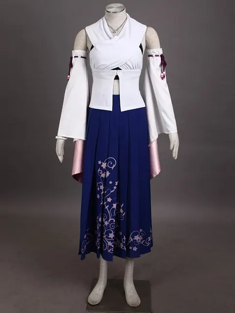 フルセットFF10ユウナ召喚コスプレ衣装スーツ高品質付属品が含ま