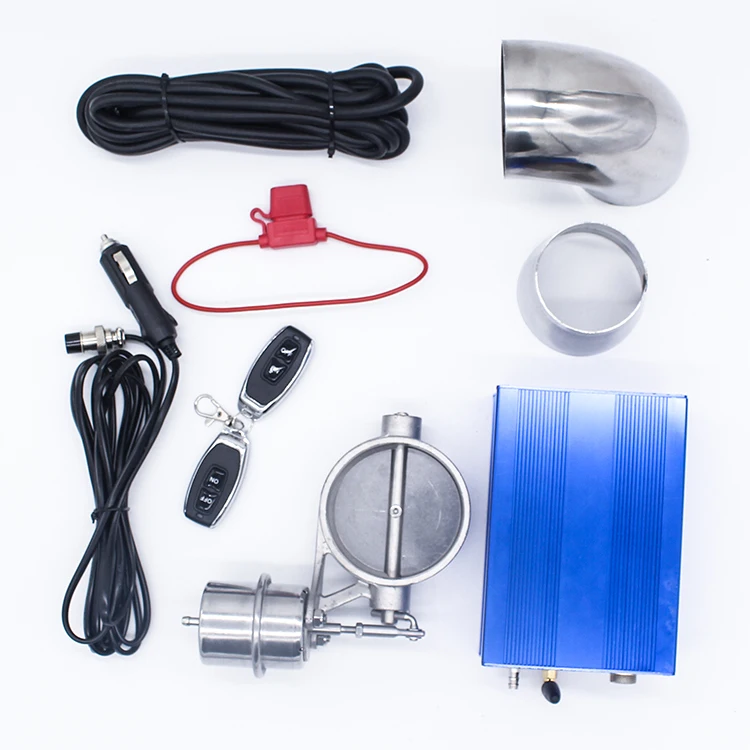 

Cutout Valve Pipe Close style Valve 3.0" Vacuum Exhaust Valve With Vacuum Pump Cutout Pipe Wireless Remote Automobile Accessory