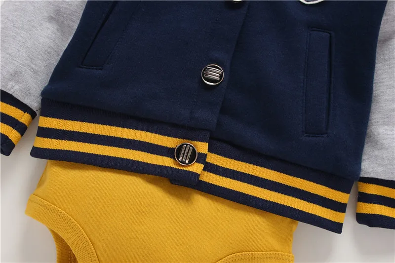 2019 Direct Selling Cotton Fleece Baby Boys Cartoon Deer Coat+cotton Romper+full Length Pants 3 Pieces Sets Clothes New Brand 2019 Direct Selling Cotton Fleece Baby Boys Cartoon Deer Coat+cotton Romper+full Length Pants 3 Pieces Sets Clothes New Brand