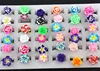 Lovely 50pcs Baby Girl's Fimo Flower Rings Children's Adjustable Polymer Clay Rings Party/Birthday Gift MR69 2