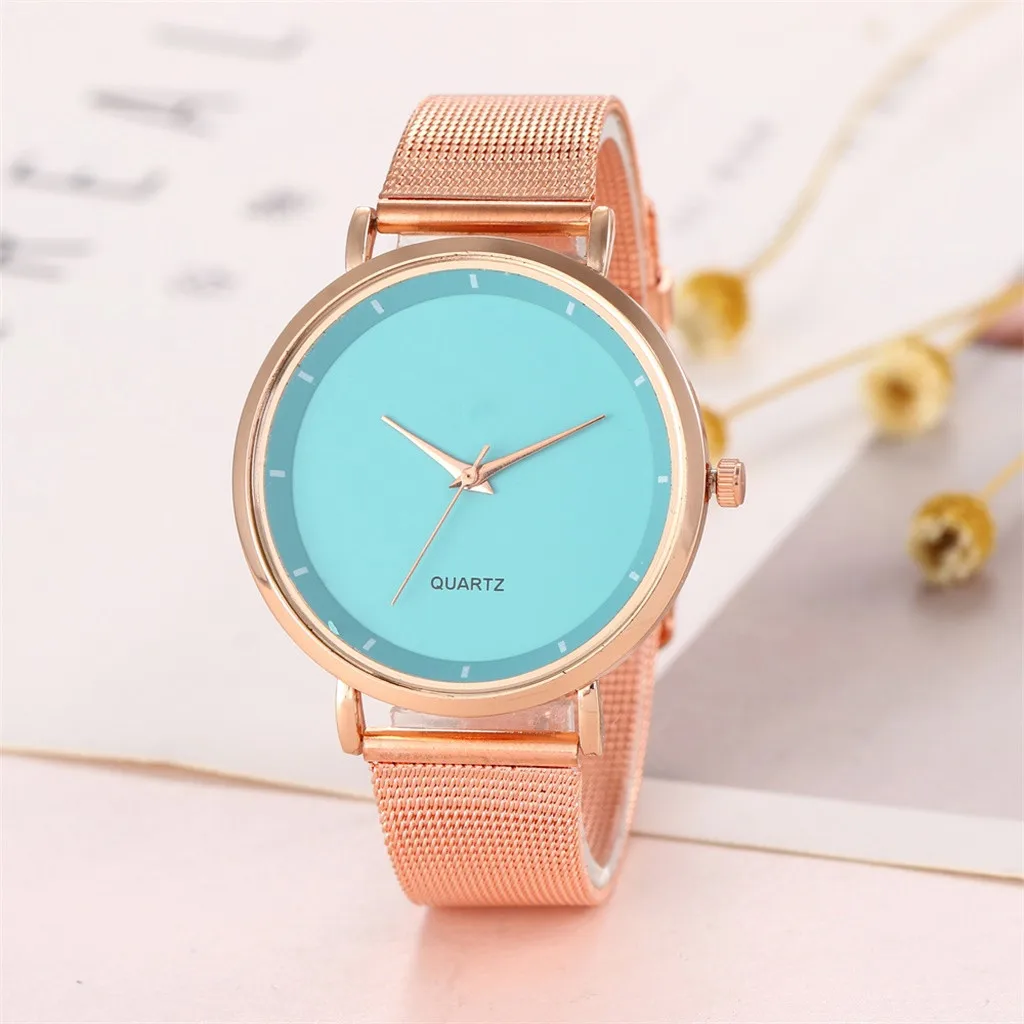 

Fashion Magnetic buckle Dazzling women Mesh Belt Watch ladies Quartz Analog