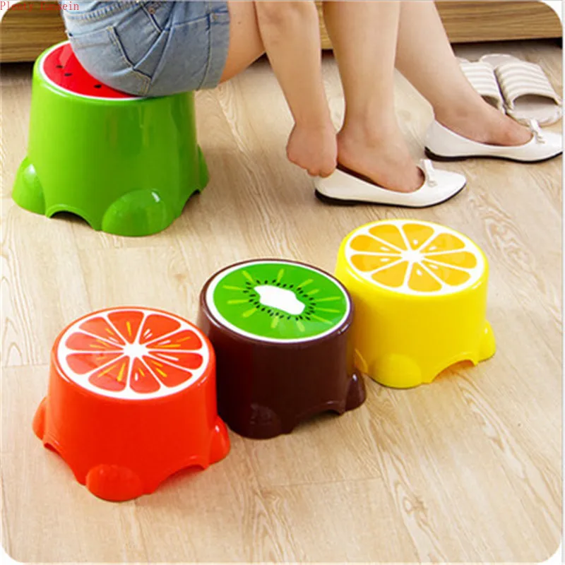 

Thickened plastic fruit stool baby children's cute cartoon foot low Children Bedroom Home Chair Kids Seat S/L size
