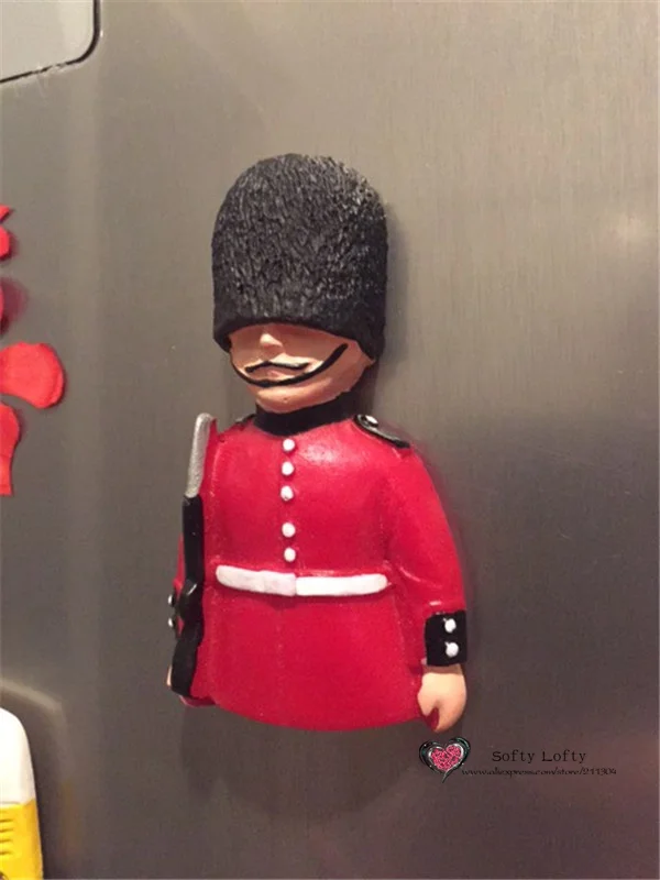 British London Tower Guard PVC Figures Toys Fridge Magnets - 5