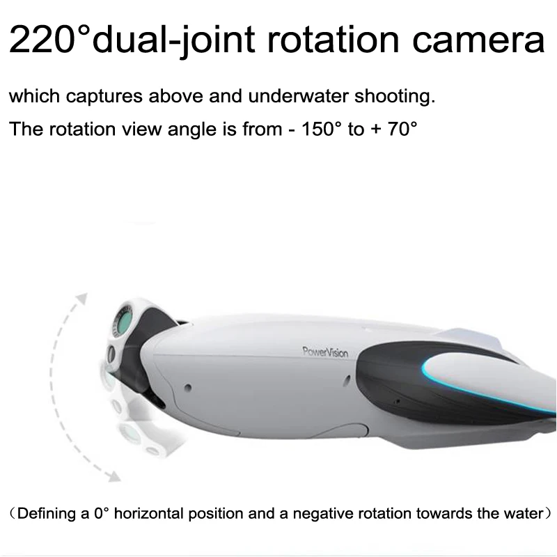  New PowerVision Powerdolphin Wizard Water Surface Drone with 4K UHD Camera Remote Controller & Mobi
