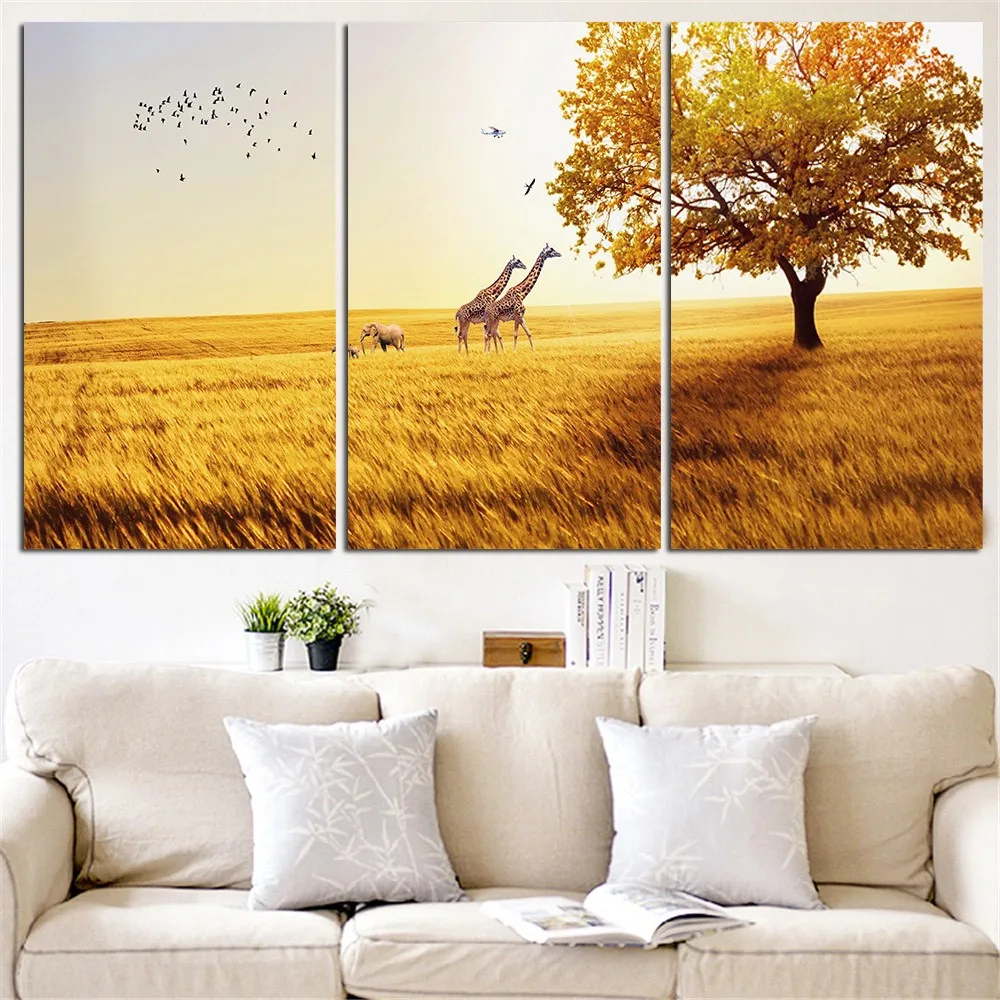 Deer-Canvas-Painting-Animal-Landscape-Yellow-Poster-and-Print-Home-Decor-Wall-Art-Oil-Picture-for (2)