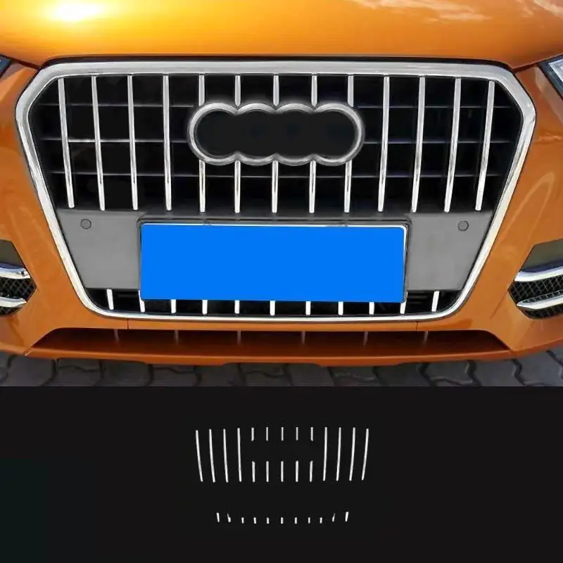 

Front Bumper Grille automobile decorative car styling sticker strip decoration accessories bright sequins 13 14 15 FOR Audi Q3