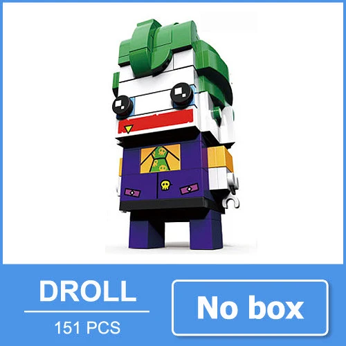 Бэтмен чудо-женщина Супермен флеш-игрушки блоки мини фигурка акваман киборг кукла супергероя персонажи фильмов подарок для мужчин - Цвет: Joker B no box