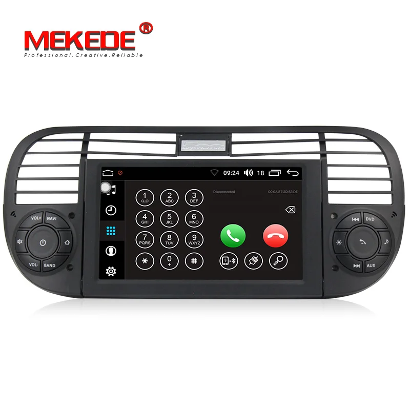Top Car Multimedia player PX5 Android 8.0 car dvd gps player navigation for  FIAT 500 2007-2016  head unit with BT WIFI 3G 2G RAM 3