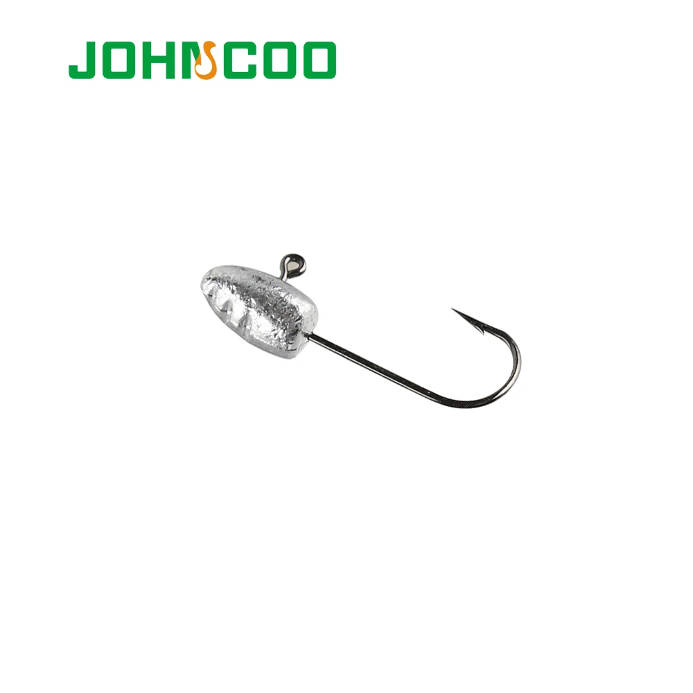 

JOHNCOO 10pcs Exposed Jig Head Hook Fishing Hooks 2.5g 3g 5g Bait Hook Soft Bait Wom Lead Hook