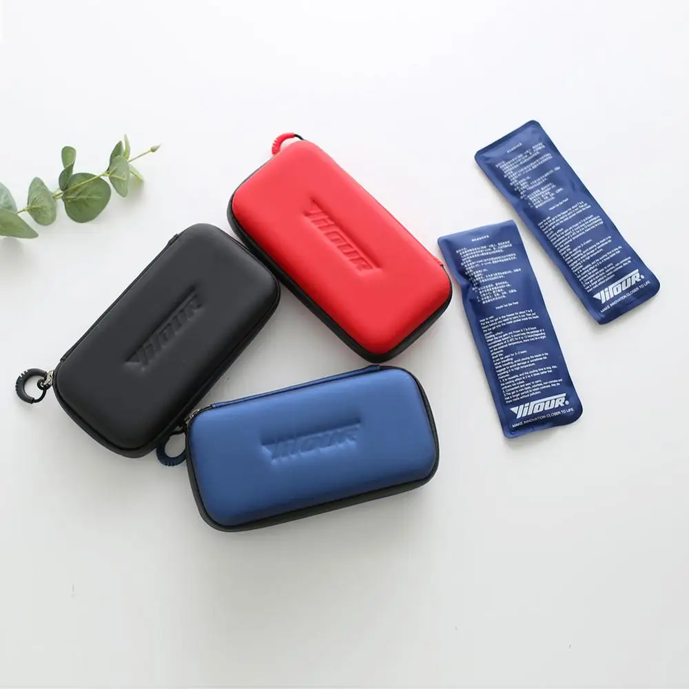 

E-doo Diabetic Organizer, Insulin Cooler Travel Case Medical Cooling Bag with 2 Ice Packs Insulin Cooler Pack Bag