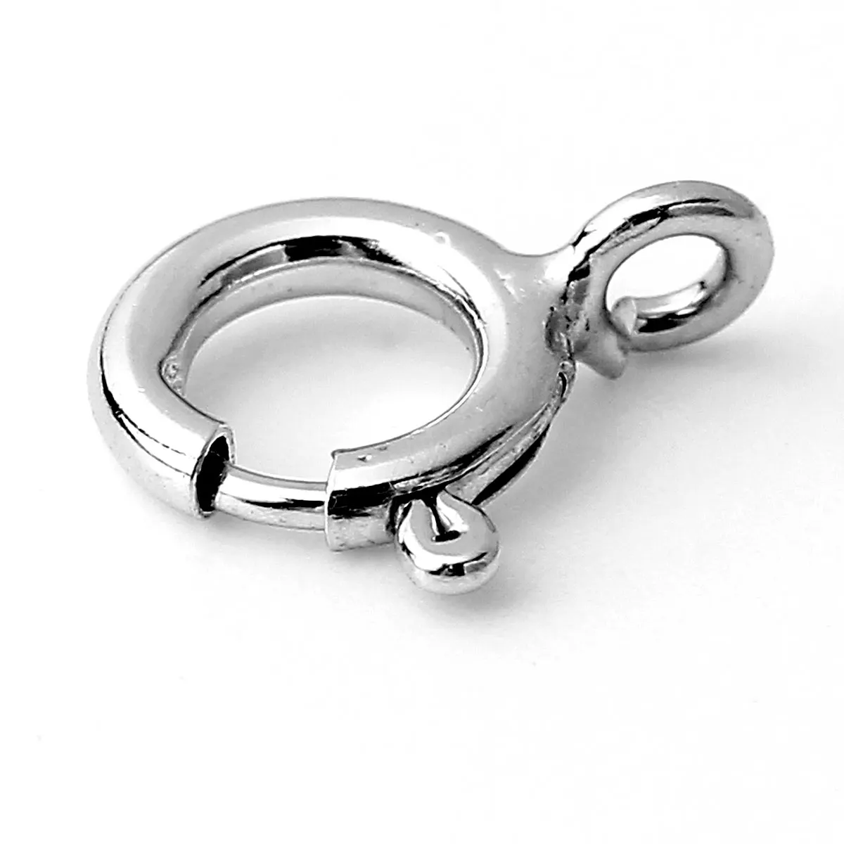 DoreenBeads 925 Sterling Silver Bolt Spring Ring Clasp Silver 9mm(3/8