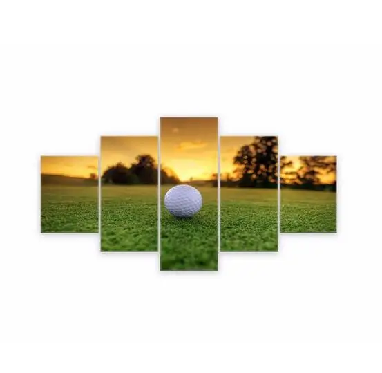 5 Pieces Modern Canvas Wall Art Golf Backgrounds Painting Posters and Artwork HD Prints Pictures Decor for Living Room Framed | Дом и сад
