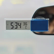 2 в 1 автомобильные цифровые ЖК-электронные часы термометр модные Универсальные Автомобильные электронные часы автомобильные аксессуары