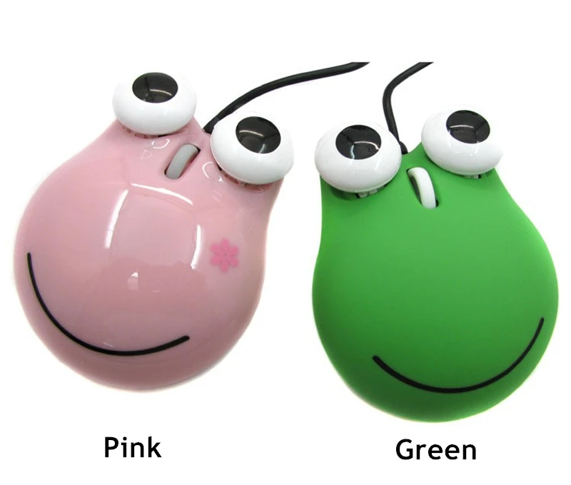 Funny Kids Mini Cartoon 3D Frog shaped USB Wired Optical Mouse Mice For