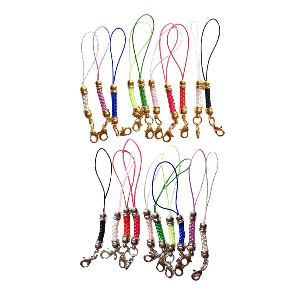 20 Pieces Mixed Colors Cell Phone Lanyard Cords Strap Lariat with Lobster Clasps