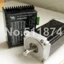 Мощность комплект! CNC Wantai Nema34 шаговый двигатель 85BYGH450D-008 1090oz+ Драйвер DQ860MA 7.8A 80V 256 микро плазменный гравер комплект пластик