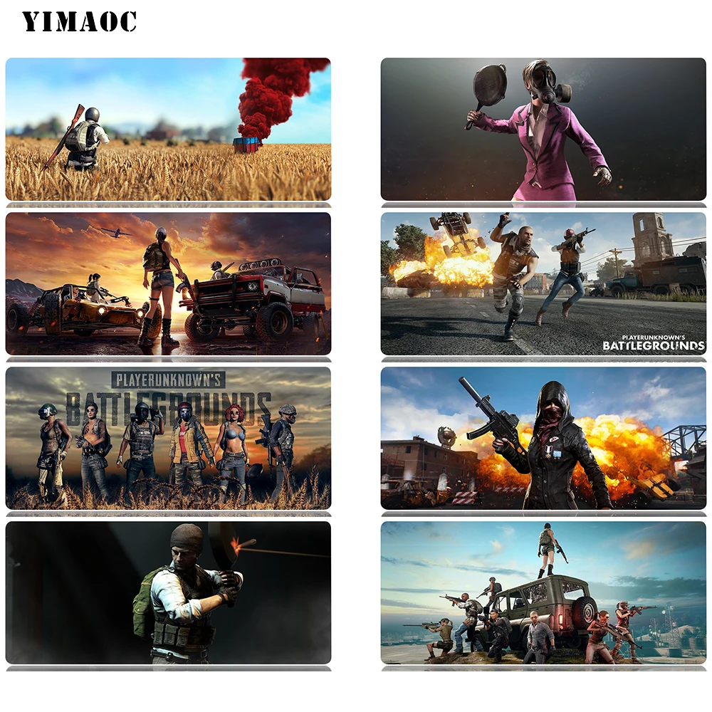 

YIMAOC PUBG Mouse Pad 30x80 cm Computer Mousepad Anti-slip Natural Rubber Gaming Mouse Mat