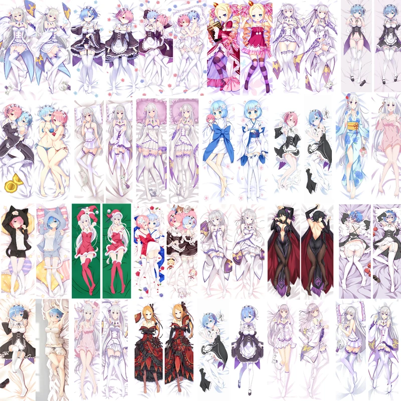 

October update Anime Re:Zero kara Hajimeru Isekai Seikatsu Rem Ram Beatrice Dakimakura pillow cover case hugging Body pillowcase