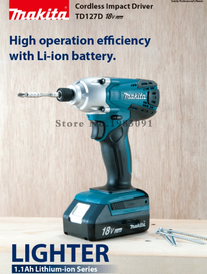 Makita Cordless Impact Screwdriver TD127DWE Electric Screwdriver Impact