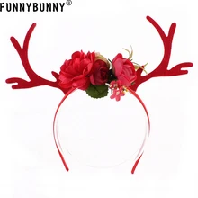 FUNNYBUNNY Cute Xmas Headband Christmas Deer Antlers Costume Ear Hair band Hair Accessory даббинг hemingway deer hair