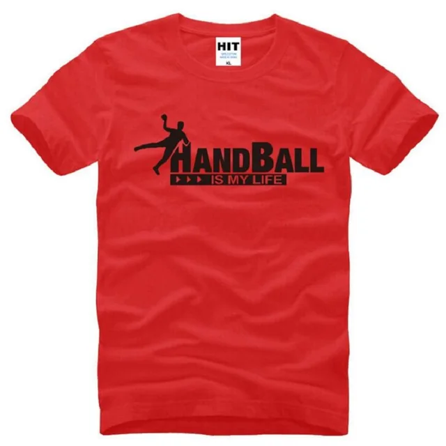 Handball Printed T Shirts Men Short Sleeve O Neck Cotton Handball Is My