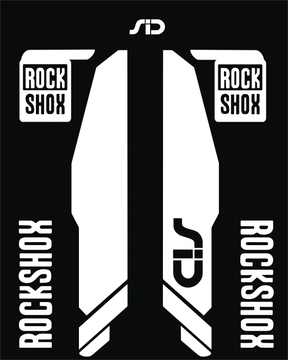 2 фото/набор ROCKSHOX sid вилка наклейки Передняя вилка для велосипеда наклейки MTB Велосипедная вилка наклейки на велосипед гоночные велосипедные наклейки - Цвет: White sticker