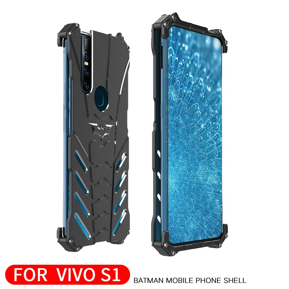 R-JUST для Vivo S1 Pro Тяжелая пыль металлическая Броня анодированная алюминиевая крышка для Vivo Z21/Z21i/Z21S Fundas Coque крышка корпуса