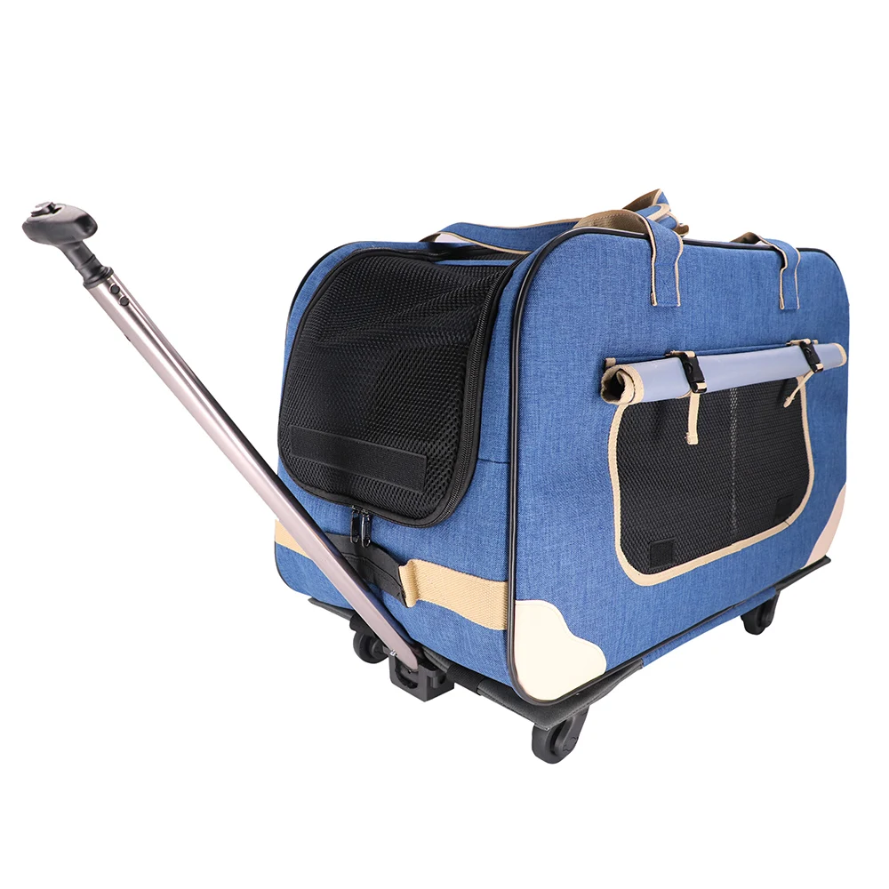 Переноска для собак с съемными колесами, колесики для домашних животных, переноска для собак, сумка на колесиках, портативный сетчатый рюкзак для путешествий