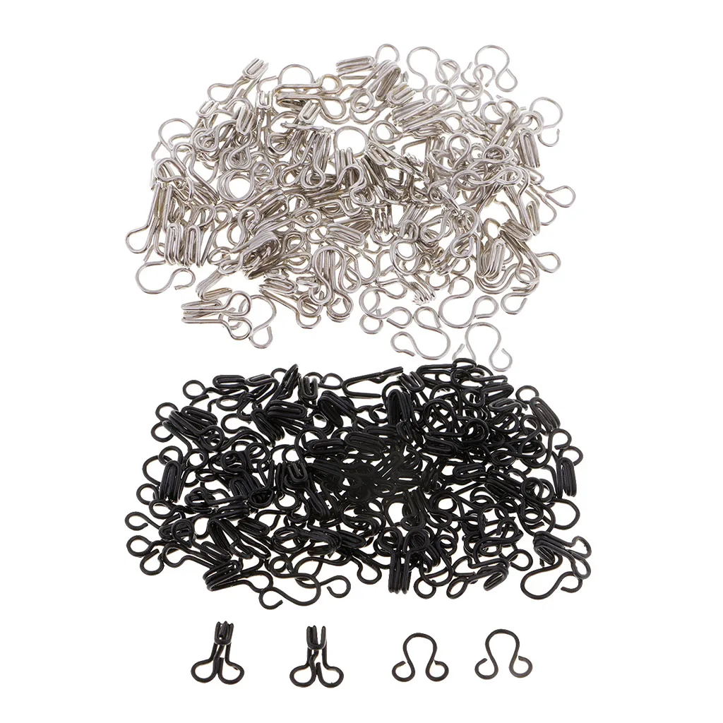 50 Set Hooks and Eyes Closure for Clothing, Pants, Dress, Bra Making Sewing Accessories
