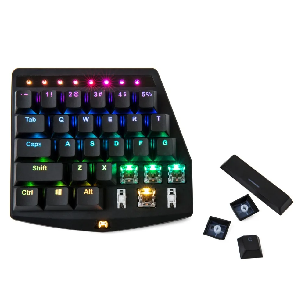 

K1 27 Key Gaming Keyboard 28 Keys PBT Bluetooth RGB Single Hand Mechanical Keyboard for PUBG LOL