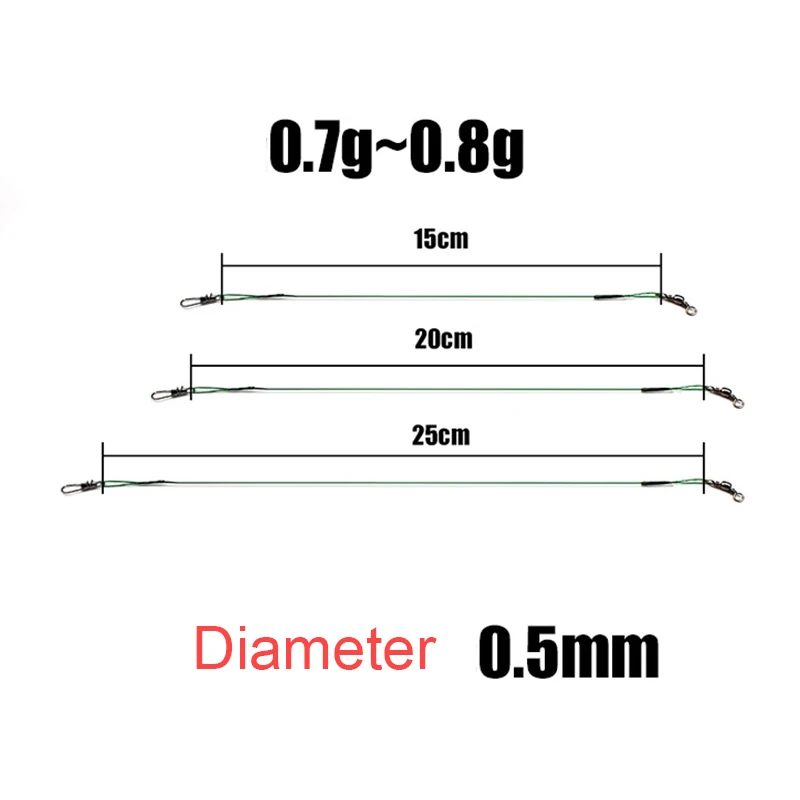 Linha de Fio de Aço Inoxidável de Pesca Coleira de Pesca com Snap 60 Pcs e 72 Pcs Anti mordida Linha Isca Anzol Coleira 15 Cm e 21 Cm e cm Giratória A41 25 10 15 cm 21 cm 25 cm trela de pesca com giro snap a41