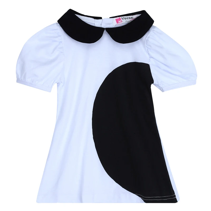 

Summer Girls Short Sleeve Dresses Cotton Cute Children Party Dresses for Kids girls Princess Dress Tops Clothes