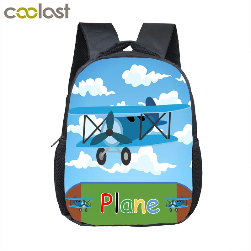 Индивидуальные рюкзаки с изображением животных/единорога/самолета, детские школьные сумки для мальчиков и девочек, рюкзаки для книг, Детская сумка, лучший подарок - Цвет: 12cunaname34