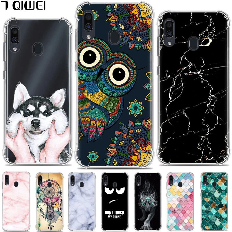 

For Samsung A30 Case 6.4'' Silicon Soft TPU Owl 2019 Phone Case For Capa Samsung Galaxy A30 Case A 30 Protective for Galaxy A30