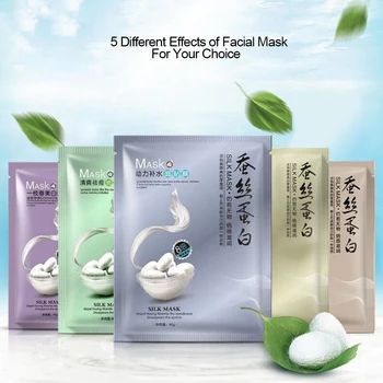 

Multiple effects Hyaluronic Acid Facial Silk Mask Deep Moisturizing Remove Acne Whitening Supple Face Mask Face Care TSLM2