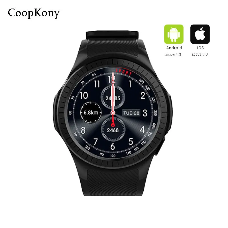 Coopkony Sports 2G Wifi смарт телефон часы для Android IOS MTK2503 трекер сердечного ритма Bluetooth 0 2 M