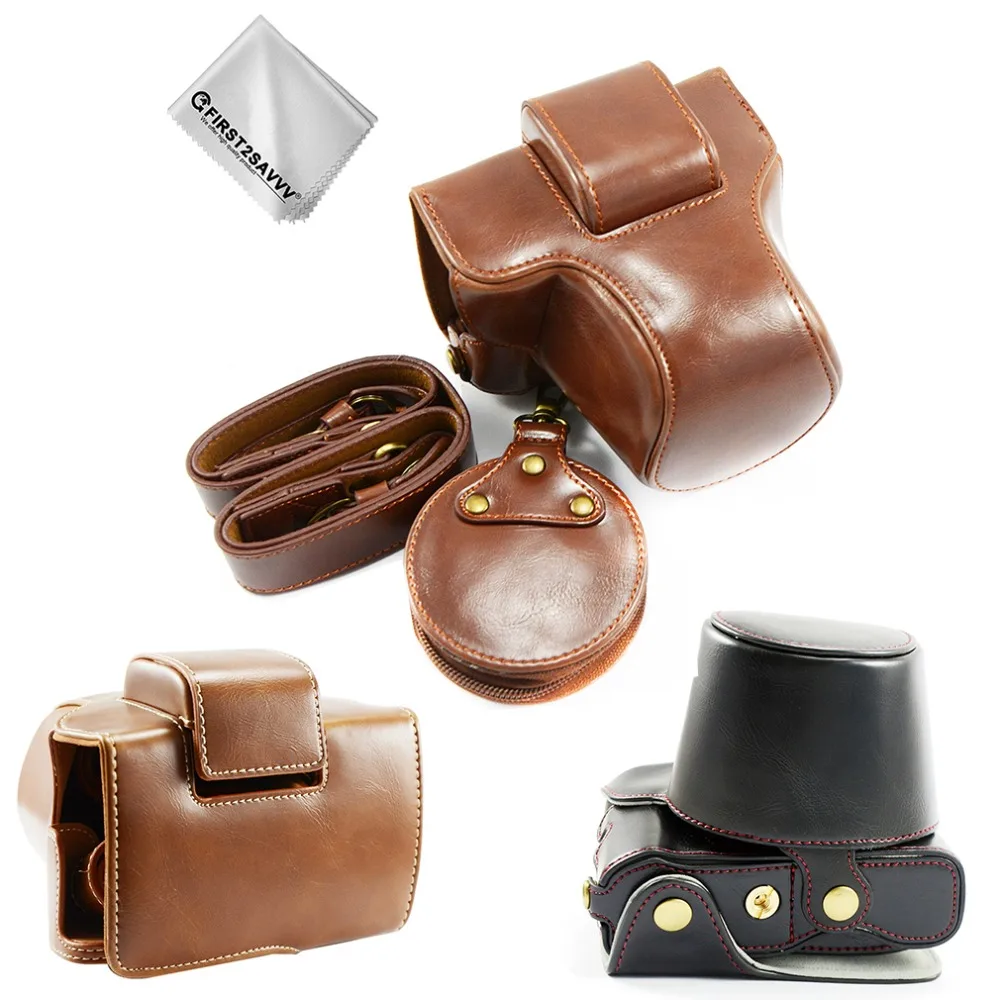 

Full body Precise Fit PU leather digital camera case bag cover with strap for For Fujifilm Fuji X-T100 XT100 with XC15-45mm