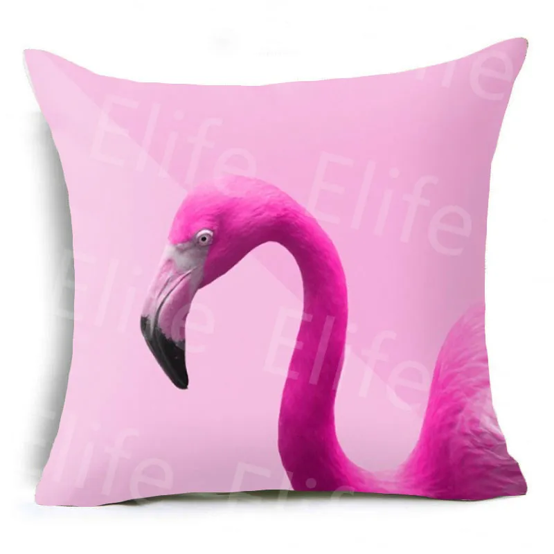 Elife полиэфирная хлопковая Подушка с черепом, квадратная наволочка, чехол подушки с изображением фламинго, чехол для дивана, автомобиля, талии, Cojines, домашние декоративные - Цвет: 1
