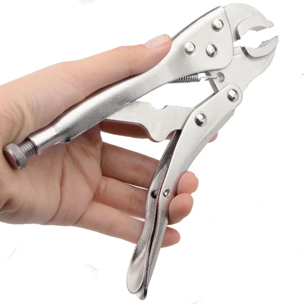 

5/7/10 Inch Vigorously Flat Pliers Hand Tools with Round Clamp Mouth Fast Fixing Clamp