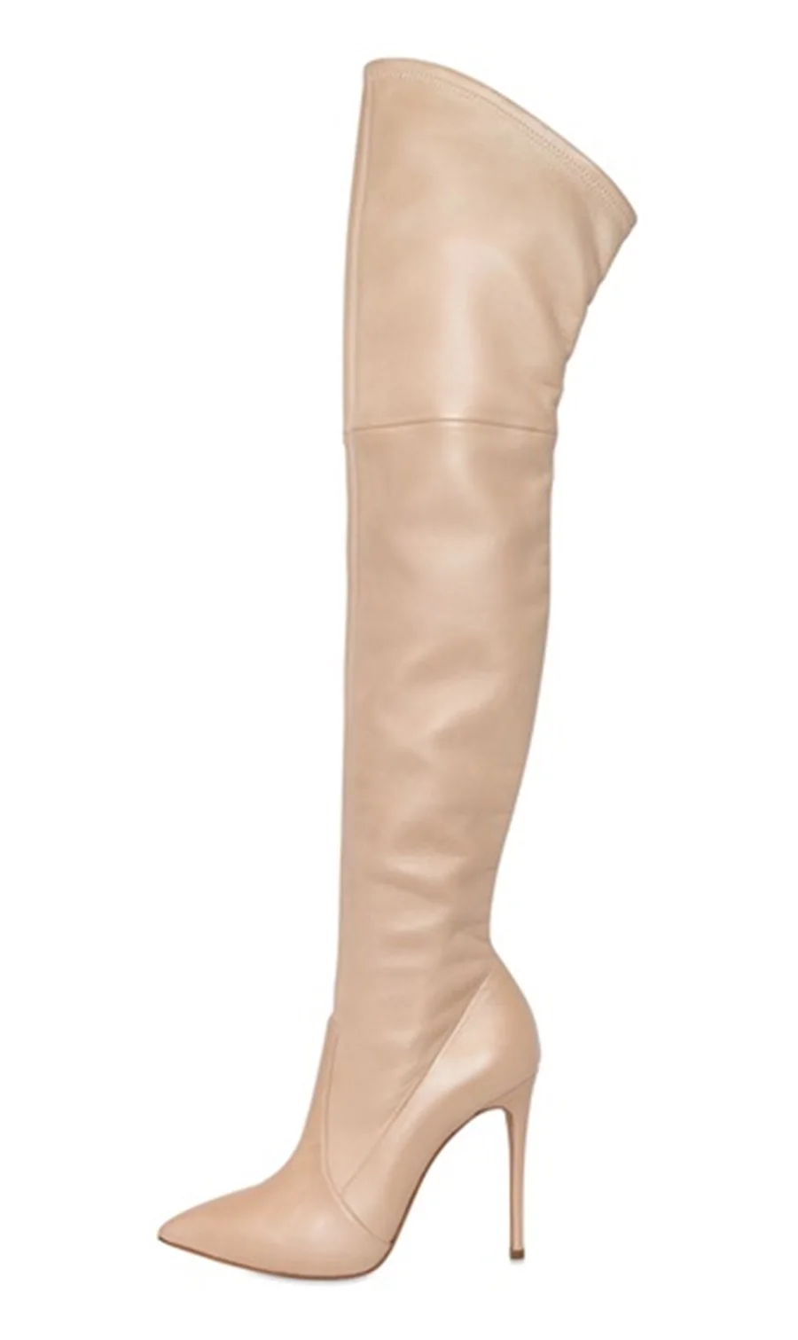 Пикантные женские модельные сапоги из блестящей лакированной кожи золотистого цвета; высокие сапоги с острым носком на шпильках; Цвет черный, телесный; ботфорты; туфли-лодочки