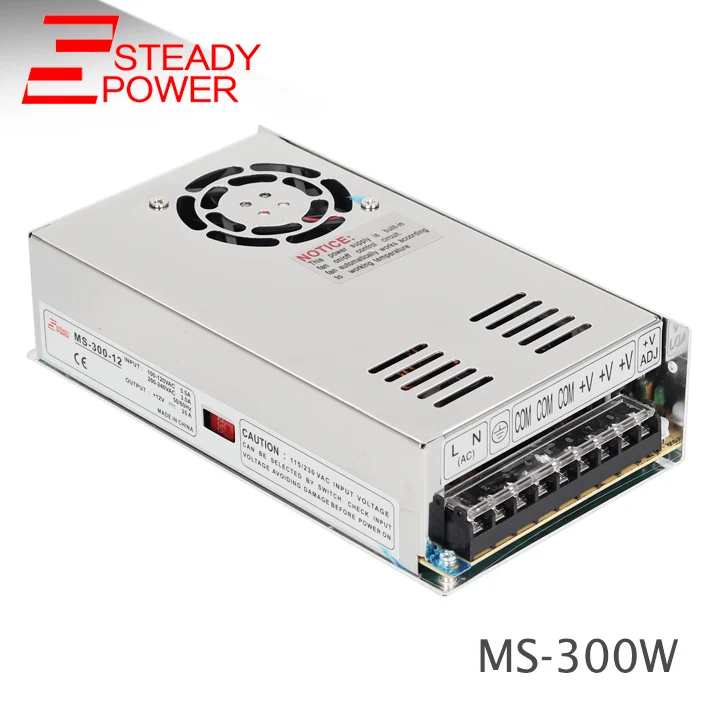 

300 W ac dc power supply / 12 Volt 25 Amp led switching mode smps / 300Watt led power transformer S-300-12