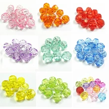 Atacado 6mm/8mm/10mm/12mm/14mm/16mm/18mm/20mm transparente grande-facetado contas redondas grossas