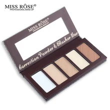 Miss Rose, макияж для лица, 5 цветов, матовая прессованная пудра, палитра, светильник, высокий светильник, бронзатор, контроль над маслом