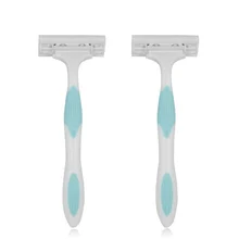 2 шт./компл. для удаления волос двухслойные лезвия для бритвы легкий и компактный простой в использовании бритвенный нож для женщин