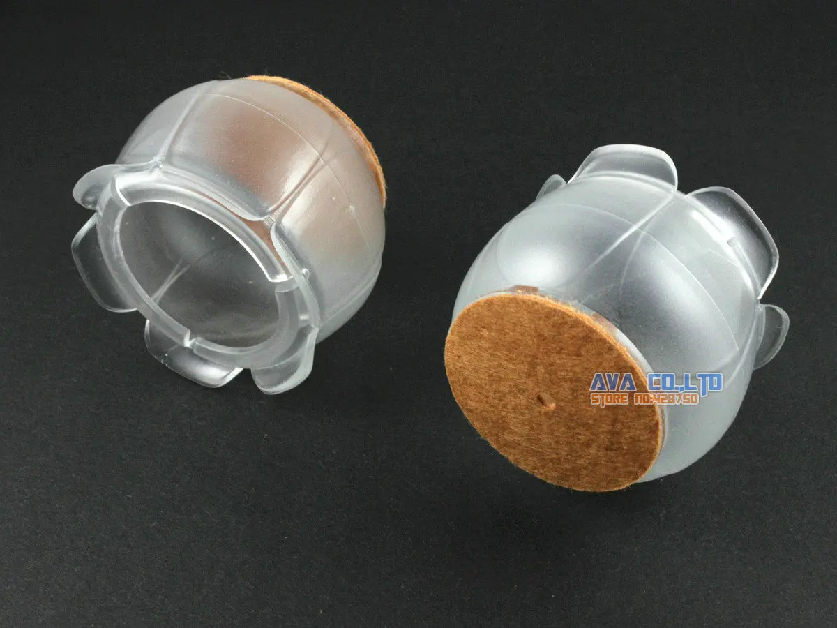 12 Pcs 45*34mm Chair Leg Cap Rubber Feet Protector Pad Flower Cover Felt Base