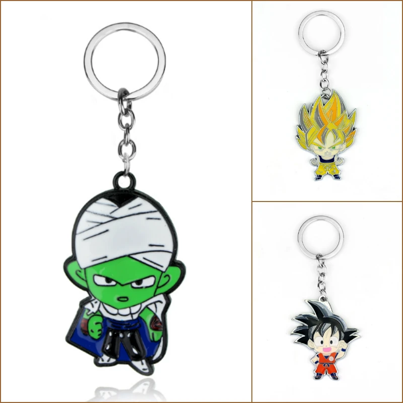 Classic Anime Dragon Ball Z Son Goku Piccolo Keychain Figure Enamel