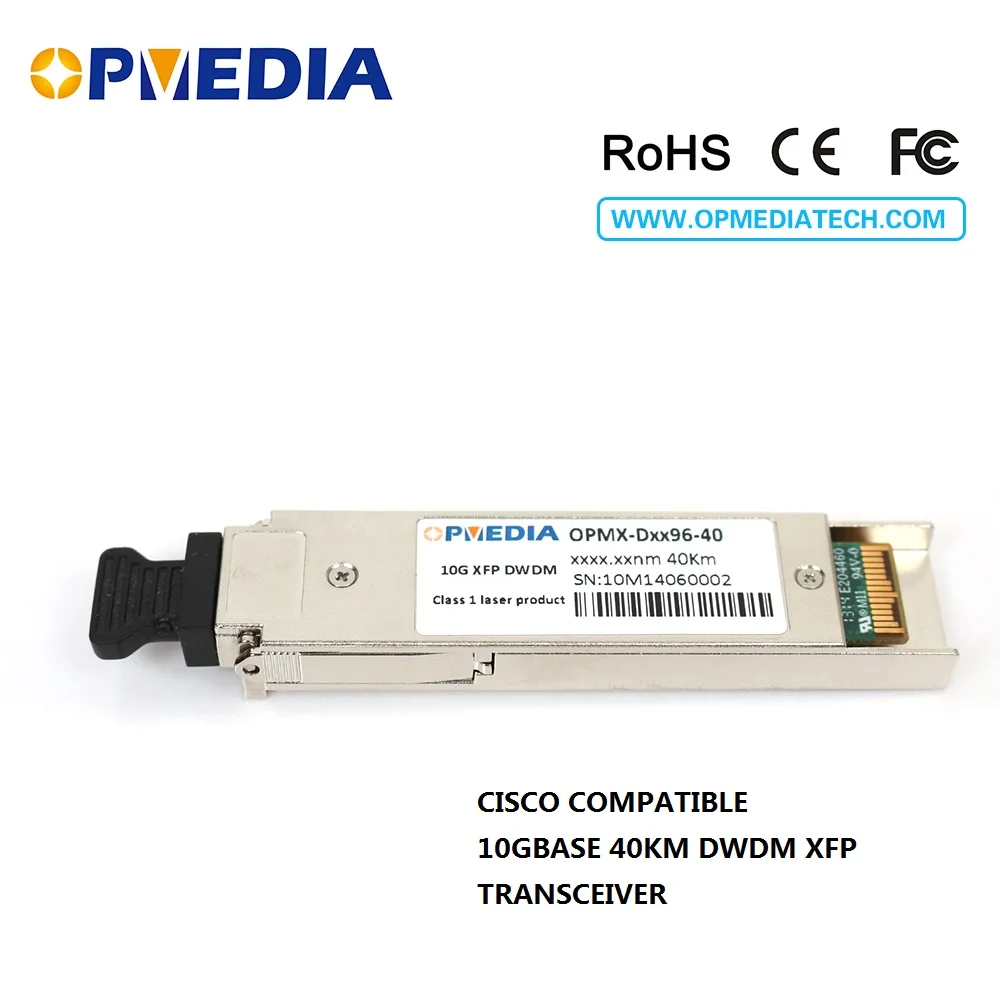 

Hot sale DWDM XFP 10G 40KM C-Band transceiver optical module compatible with cisco finisar huawei h3c foundry hp free shipping
